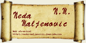 Neda Maljenović vizit kartica
